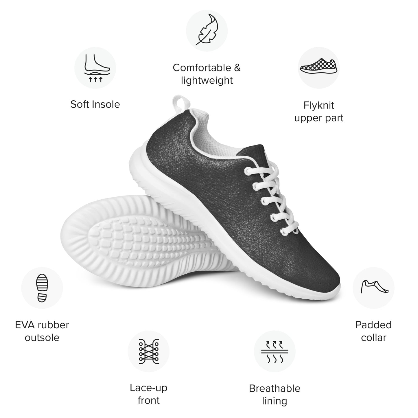 Men's Athletic Shoes | Black Athletic Shoes | Abond